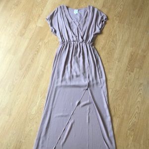 Forever 21: Women's Purple Chiffon Maxi Dress